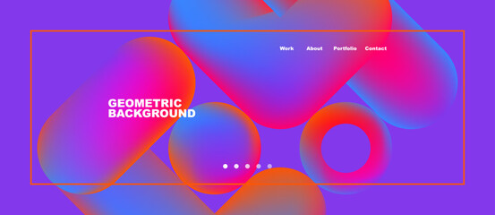 Round shapes and circles with liquid gradients