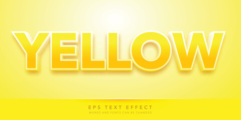Wall Mural - yellow editable text effect