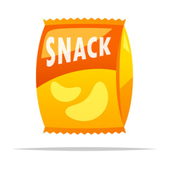 Wall Mural - Bag of snack vector isolated illustration