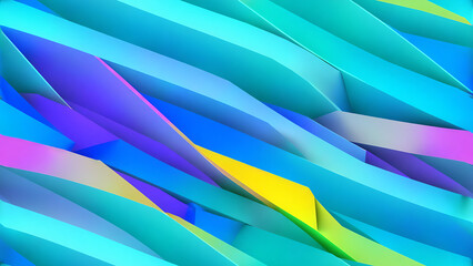Wall Mural - abstract blue stripe background featuring waves and geometric forms. the sleek, smooth lines and dyn