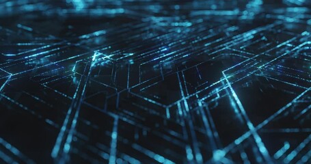 Wall Mural - 4k loop abstract high technology digital data background. great for representing data, infographics,
