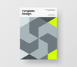 Simple geometric shapes presentation concept. Creative flyer A4 design vector illustration.