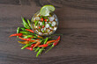chili and garlic Lime for chili paste It's a chili paste that is popular to eat.