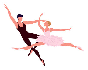 Sticker - ballet couple man and woman