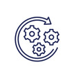 iteration, product cycle line icon