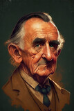 Fototapeta  - J.R.R. Tolkien caricature