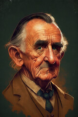 Wall Mural - J.R.R. Tolkien caricature