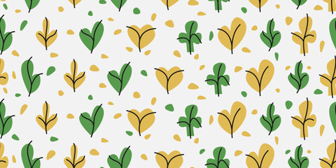 Poster - Colored trees wallpaper or pattern. hand-drawn trees for seamless pattern. Print and stylish pattern, or seamless wallpaper.