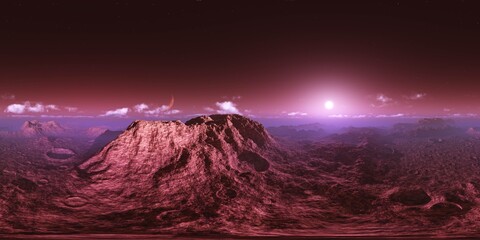 Wall Mural - Mars, HDRI, environment map , Round panorama, spherical panorama, equidistant projection, 360 high resolution panorama, 3d rendering