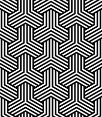 Wall Mural - Vector seamless texture. Modern geometric background . Grid with hexagonal tiles.