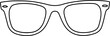 outline of a male pair of glasses with a white background-