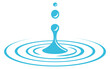 © LadadikArt - Drop ripple effect icon. Blue water circles