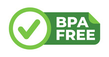 Label Bpa Free Checklist In Flat Vector Illustration For Logo, Icon, Badge. BPA Bisphenol A For Non Toxic Plastic Product