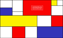 Mondrian Abstract Pattern Shapes Colorful Style Background