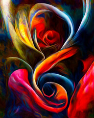 Wall Mural - Dance of Colored Forms