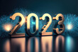 2023 Happy New Year 2023 Backdrop Background Cover Digital Art with Generative AI Technology Illustration Digital ART