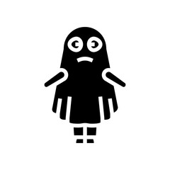 Poster - costume ghost glyph icon vector. costume ghost sign. isolated symbol illustration