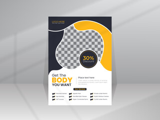 Modern Gym and Fitness Flyer Social media story template design