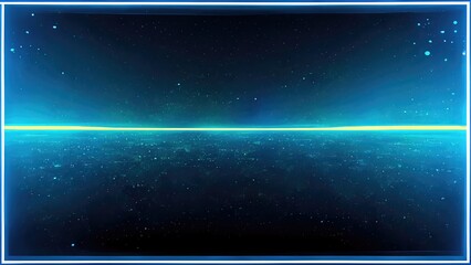 Luminous blue Horizon line abstract, dramatic and elegant graphic design elements produced by Ai