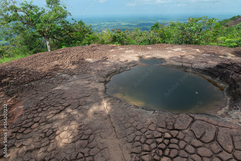 ภาพถ่าย Stock Naga cave, Amazing of Naga scales rock stone mountain in ...