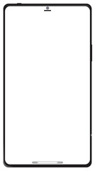 Wall Mural - Smartphone mokeup new design model 2023. Phone luxury design with transparent screen front view. Mobile vector