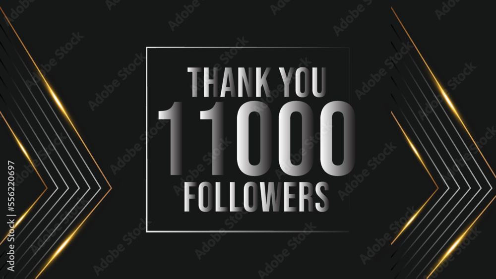 Thank you design Greeting card template for social networks followers ...