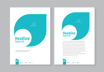 Wall Mural - Flyer poster pamphlet brochure cover design layout space for photo background, vector illustration template, A4 size