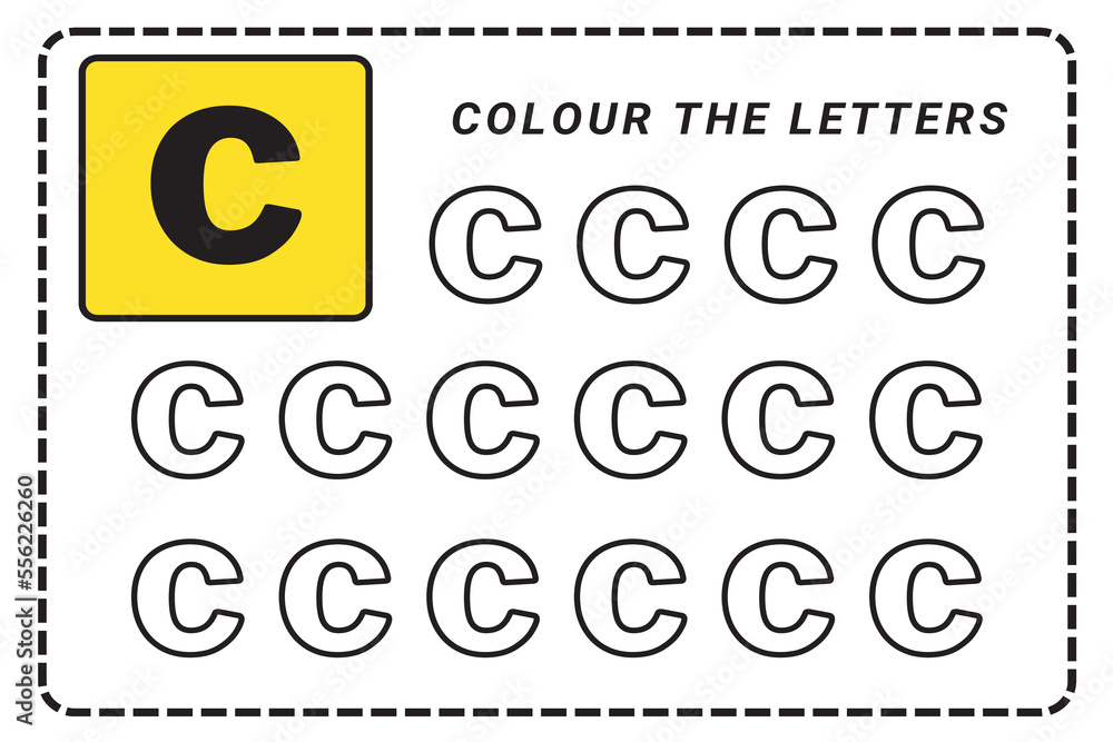 Alphabet tracing practice Letter C. Tracing practice worksheet ...