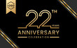 22 year anniversary celebration template design. Logo Vector Template Illustration