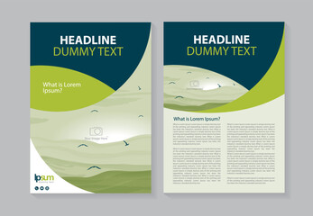 Wall Mural - flyer poster pamphlet brochure cover design layout space for photo background, vector illustration t