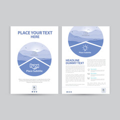 Wall Mural - flyer poster pamphlet brochure cover design layout space for photo background, vector illustration t