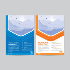 Wall Mural - flyer poster pamphlet brochure cover design layout space for photo background, vector illustration t
