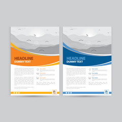 Wall Mural - flyer poster pamphlet brochure cover design layout space for photo background, vector illustration t