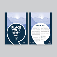 Wall Mural - flyer poster pamphlet brochure cover design layout space for photo background, vector illustration t