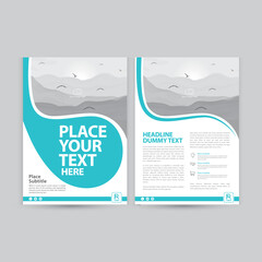 Wall Mural - flyer poster pamphlet brochure cover design layout space for photo background, vector illustration t