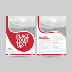 Wall Mural - Flyer poster pamphlet brochure cover design layout space for photo background, vector illustration template, A4 size