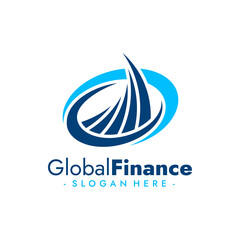 Wall Mural - Global Finance Logo Template Design. Business marketing logo. Vector illustration