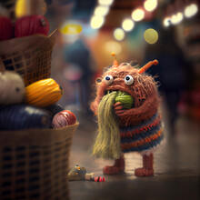 Cute Little Woolly Creatures At The Supermarket