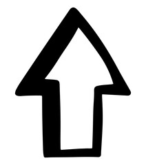 Poster - Arrow hand drawn icon design vector. Direction button concept.