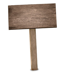 wooden sign isolated