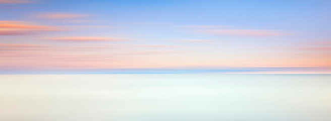 Wall Mural - beautiful sunset on the beach and sea - vintage filter motion blur