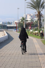 Canvas Print - person riding a bike