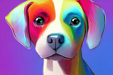 Funny Dog Color Art