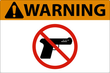 Wall Mural - Security Warning Sign On White Background