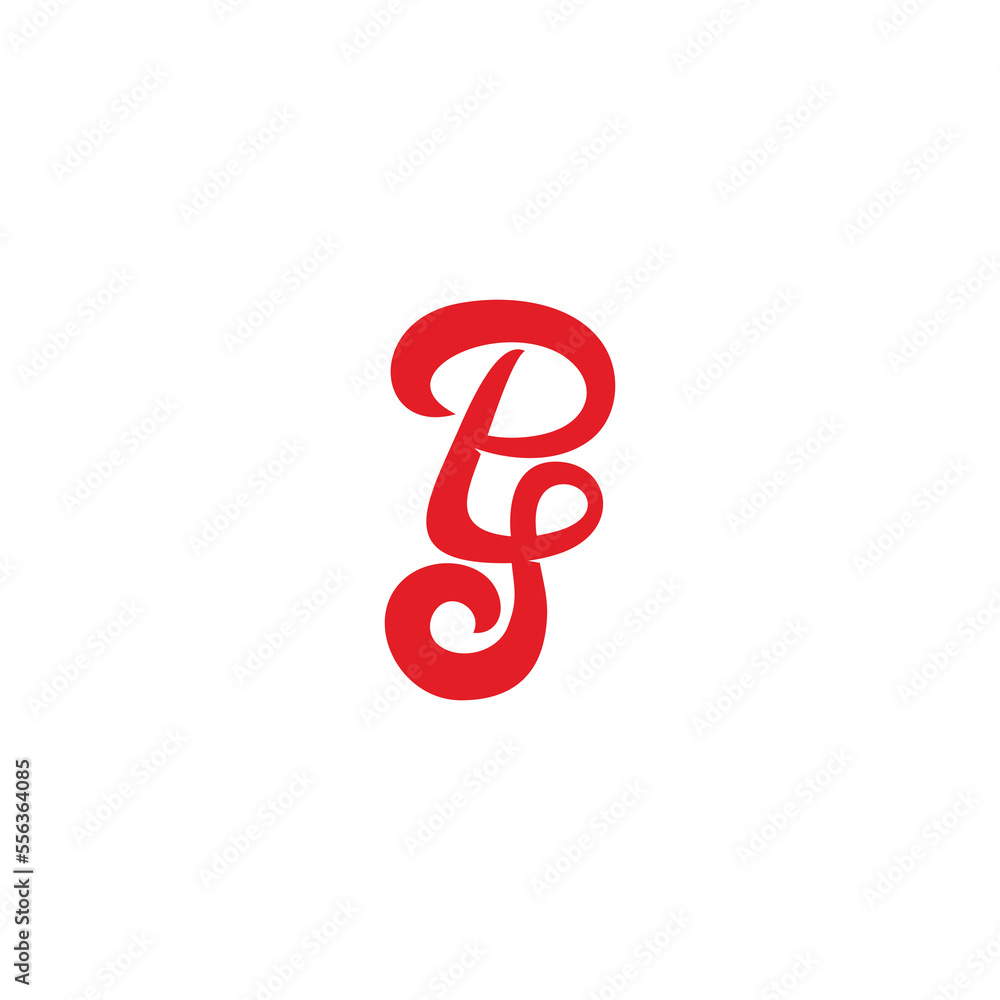 letter ps curves linked logo vector Stock Vector | Adobe Stock