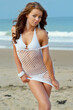 © nickvango - Beautiful brunette bikini beach girl