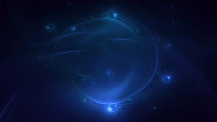 Wall Mural - 3D rendering abstract colorful fractal light background