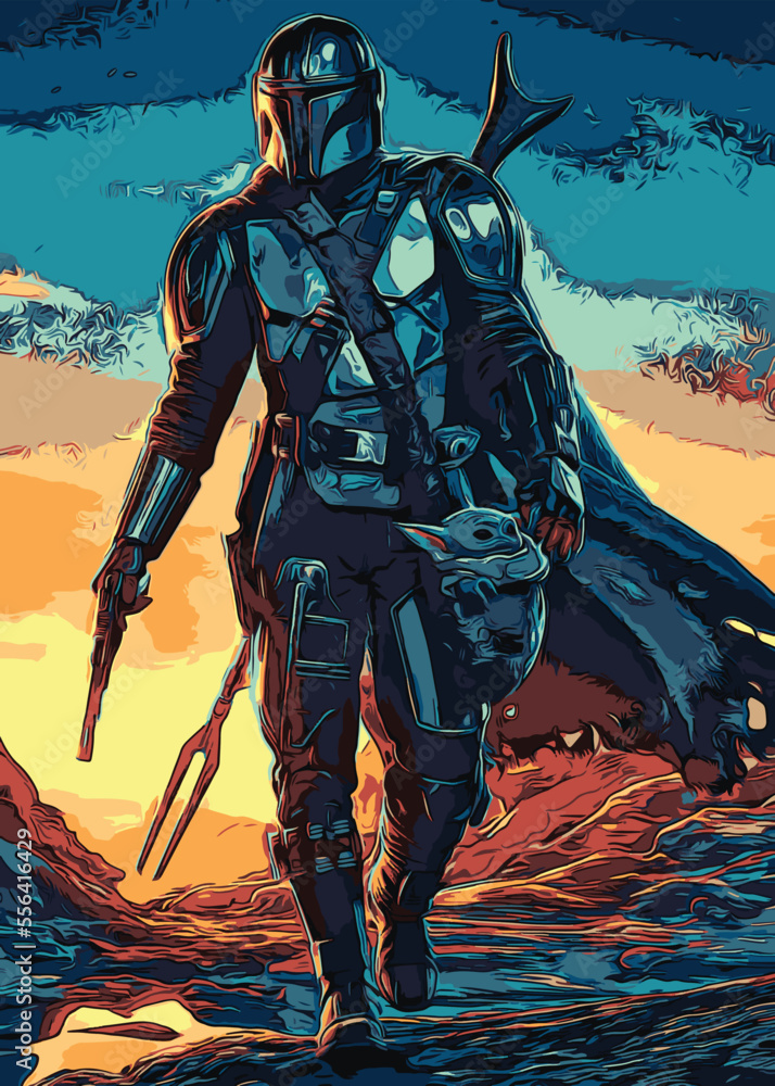 War Soldier Illustration Creative Poster Image, Epic warrior in ...