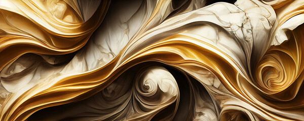 Wall Mural - Abstract baroque luxury wallpaper background illustration (Generative AI)