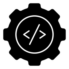 Solid design icon of software development 